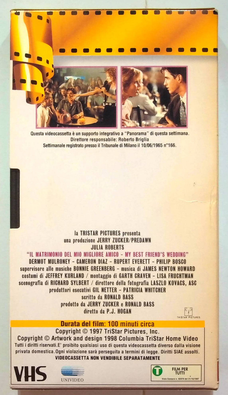 EBOND Il Matrimonio Del Mio Migliore Amico Editoriale VHS VH000284