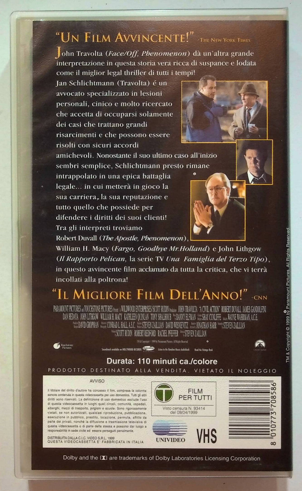 EBOND A Civil Action VHS VH000323