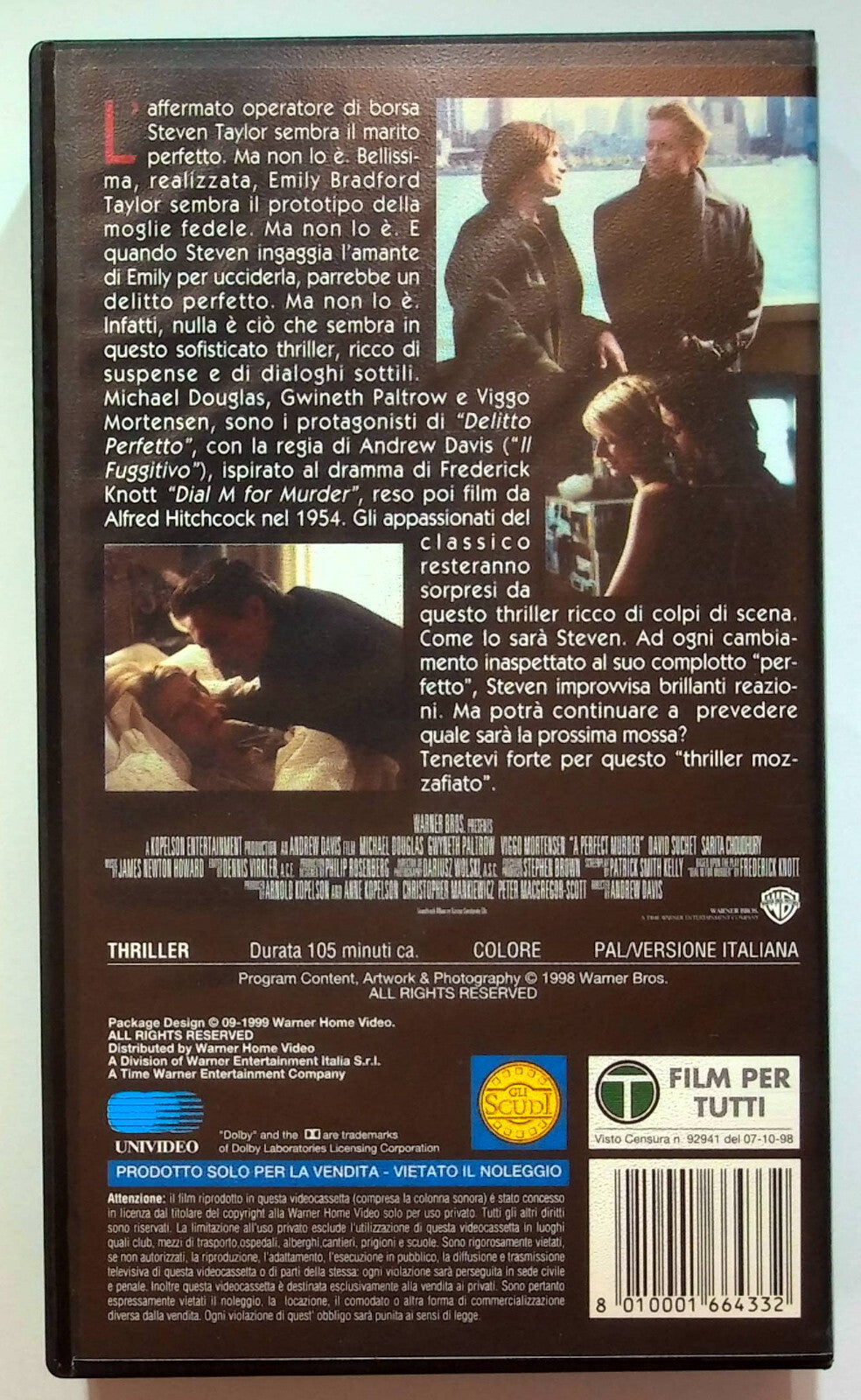 EBOND Delitto Perfetto VHS VH000367