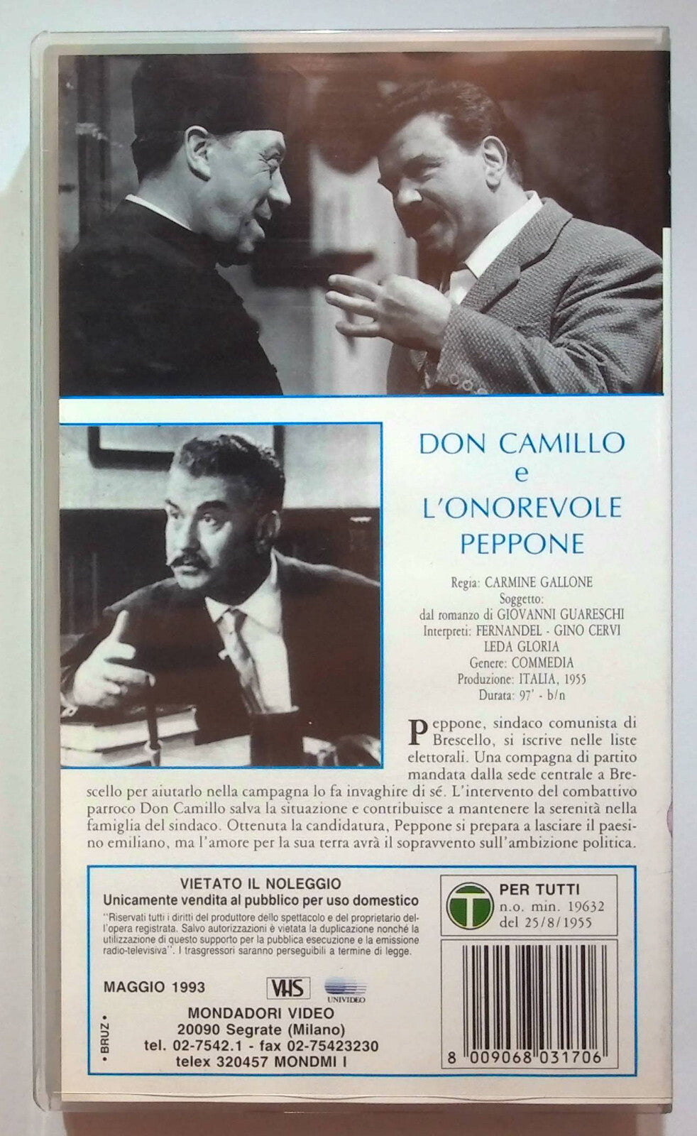 EBOND Don Camillo e L'onorevole Peppone VHS VH000418
