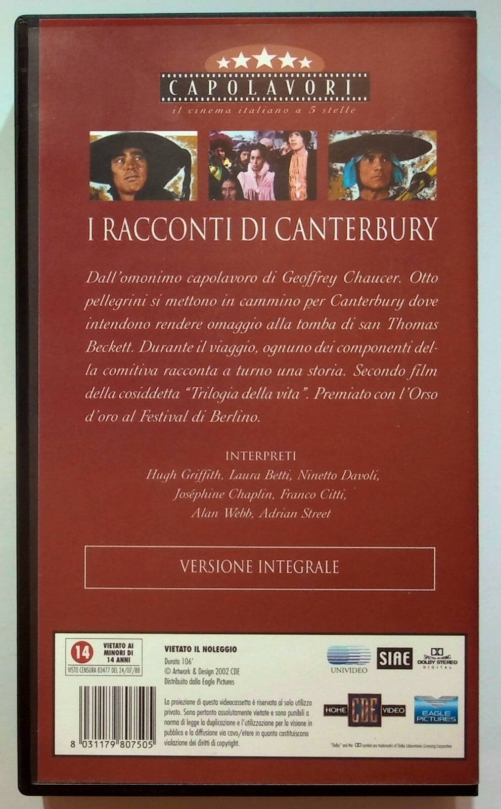 EBOND I Racconti Di Canterbury Versione Integrale VHS VH000427
