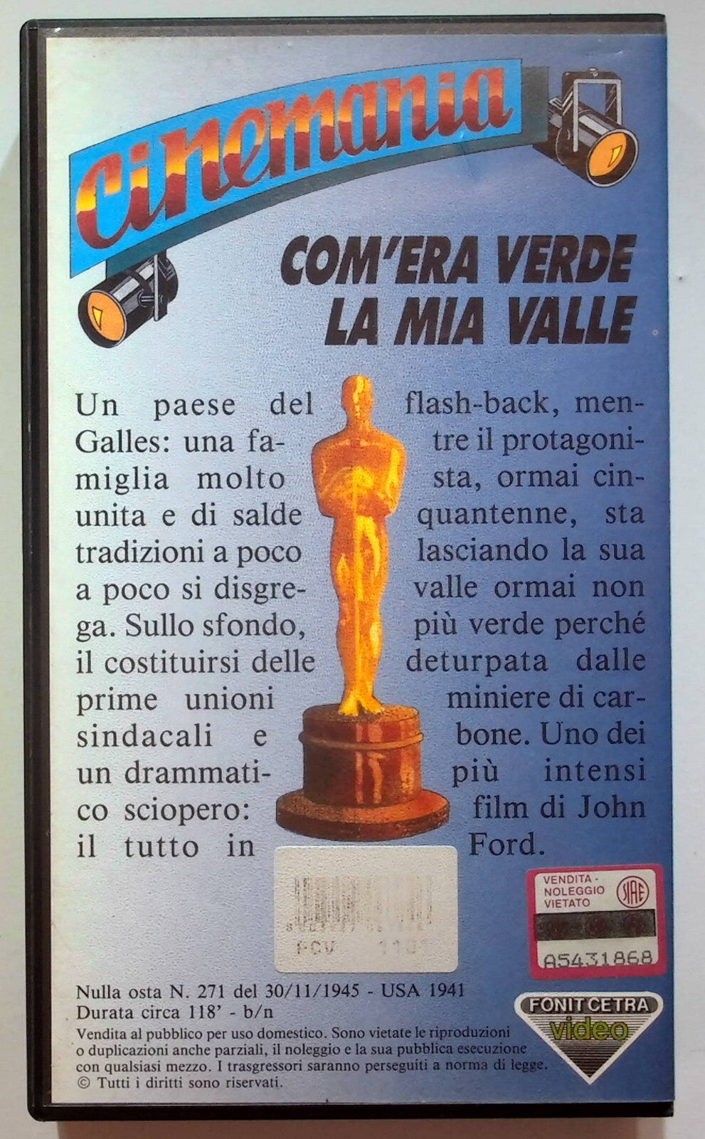 EBOND Com'era Verde La Mia Valle VHS VH000454