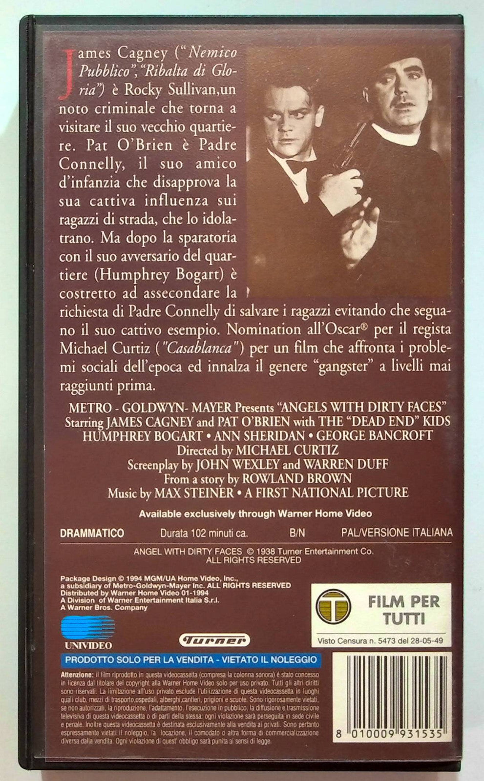 EBOND Gli Angeli Con La Faccia Sporca VHS VH000469