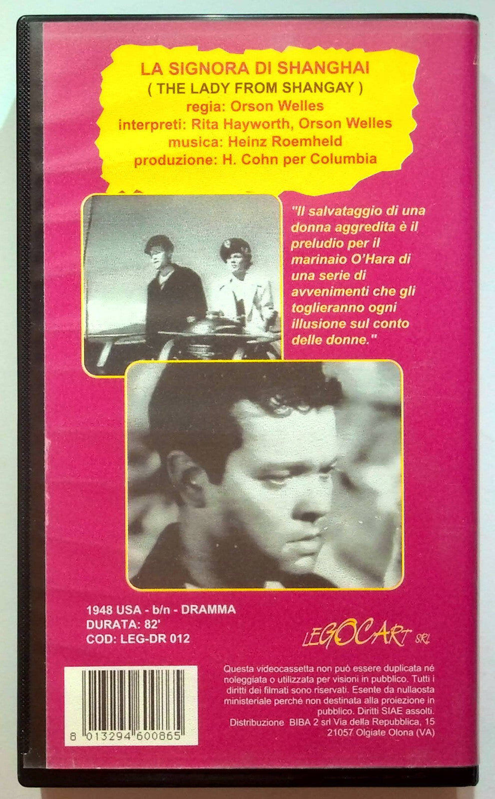 EBOND La Signora Di Shangai VHS VH000482