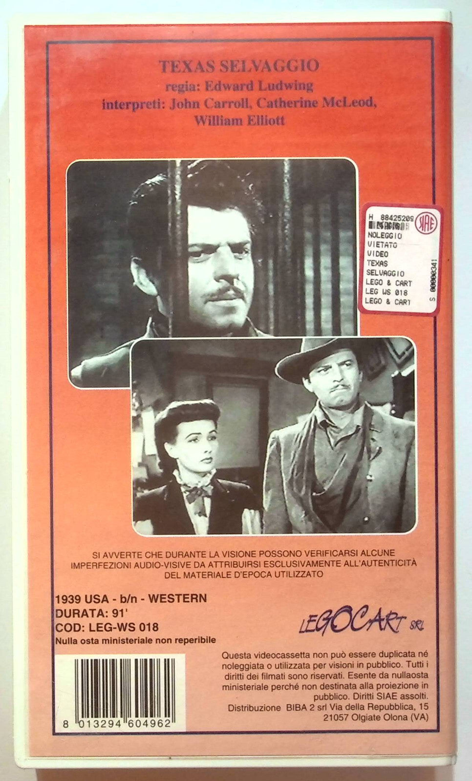 EBOND Texas Selvaggio VHS VH000485