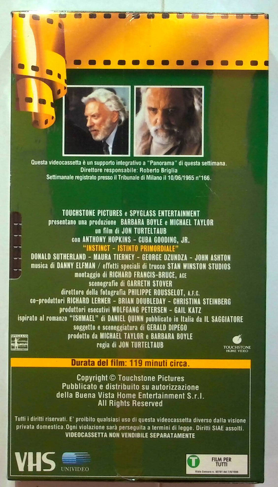 EBOND Instinct Istinto Primordiale Editoriale VHS VH000506