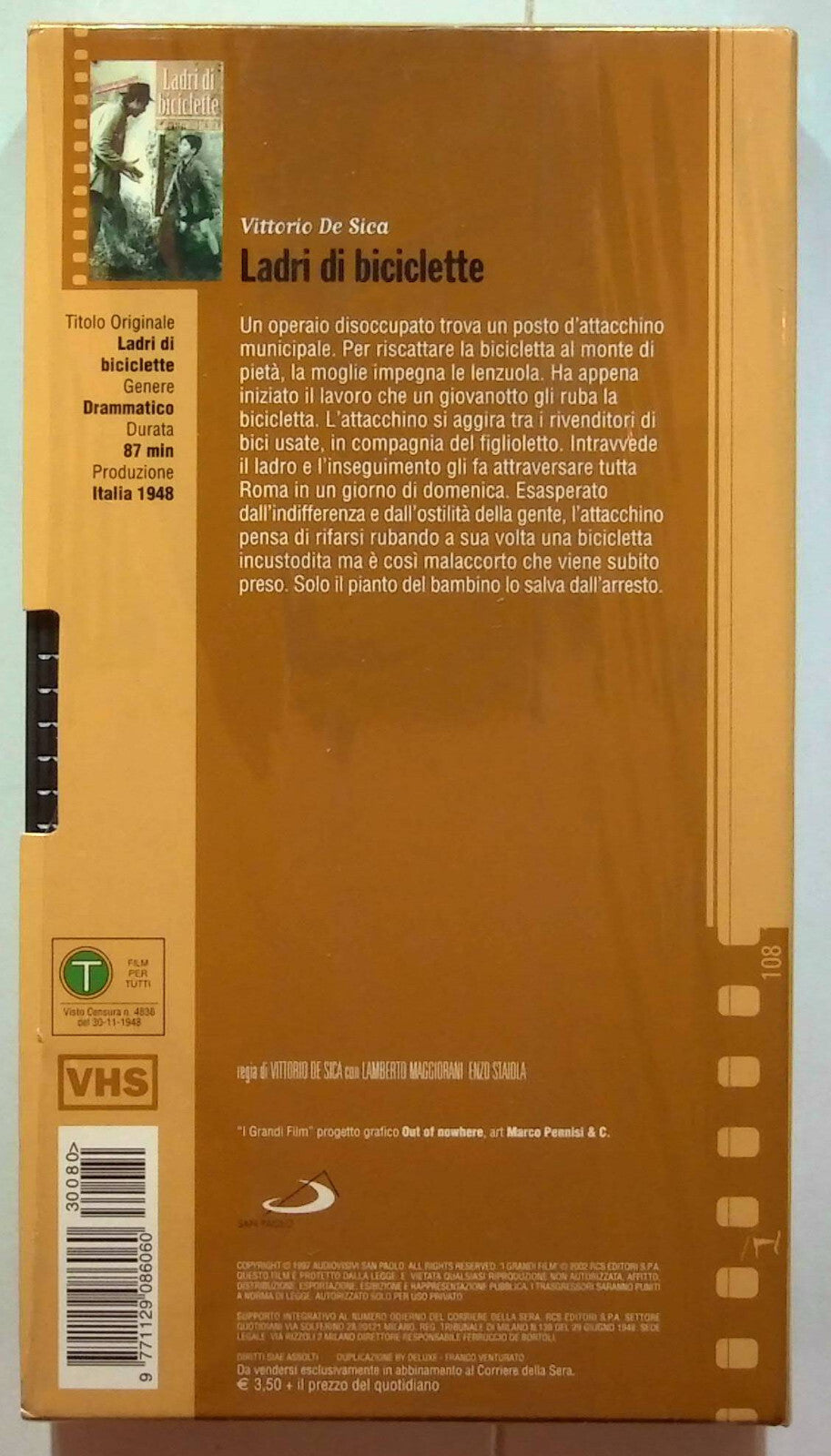 EBOND Ladri Di Biciclette Editoriale VHS VH000531