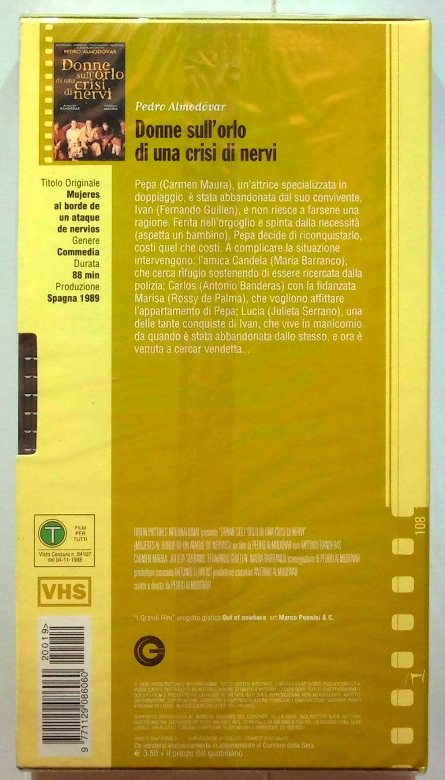 EBOND Donne Sull'orlo Di Una Crisi Di Nervi Editoriale VHS VH000537