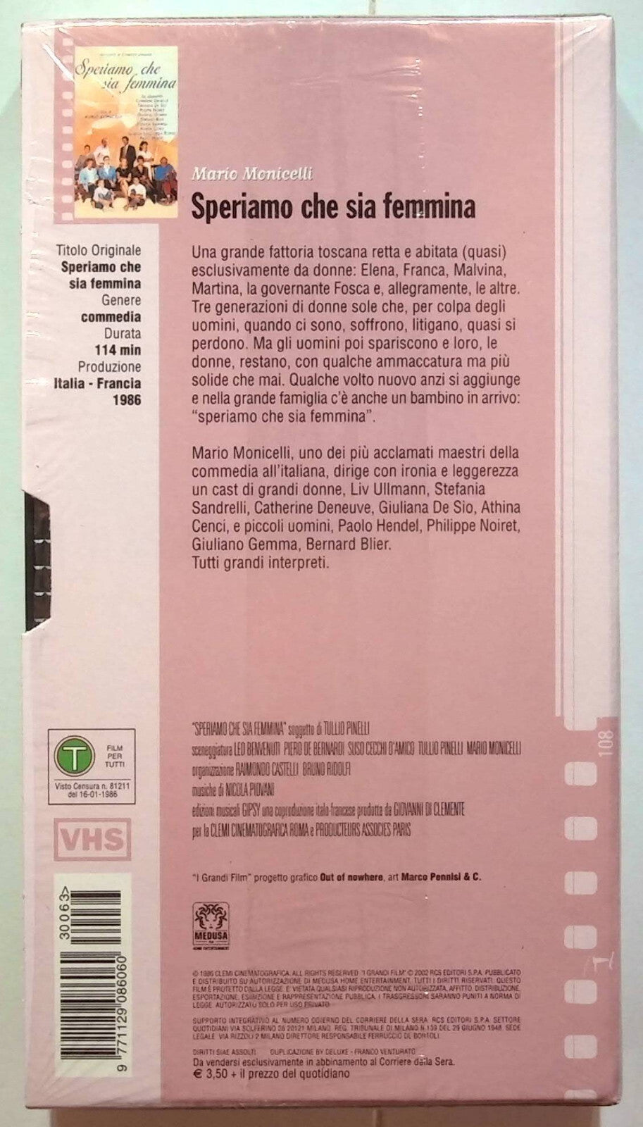 EBOND Speriamo Che Sia Femmina Editoriale VHS VH000540