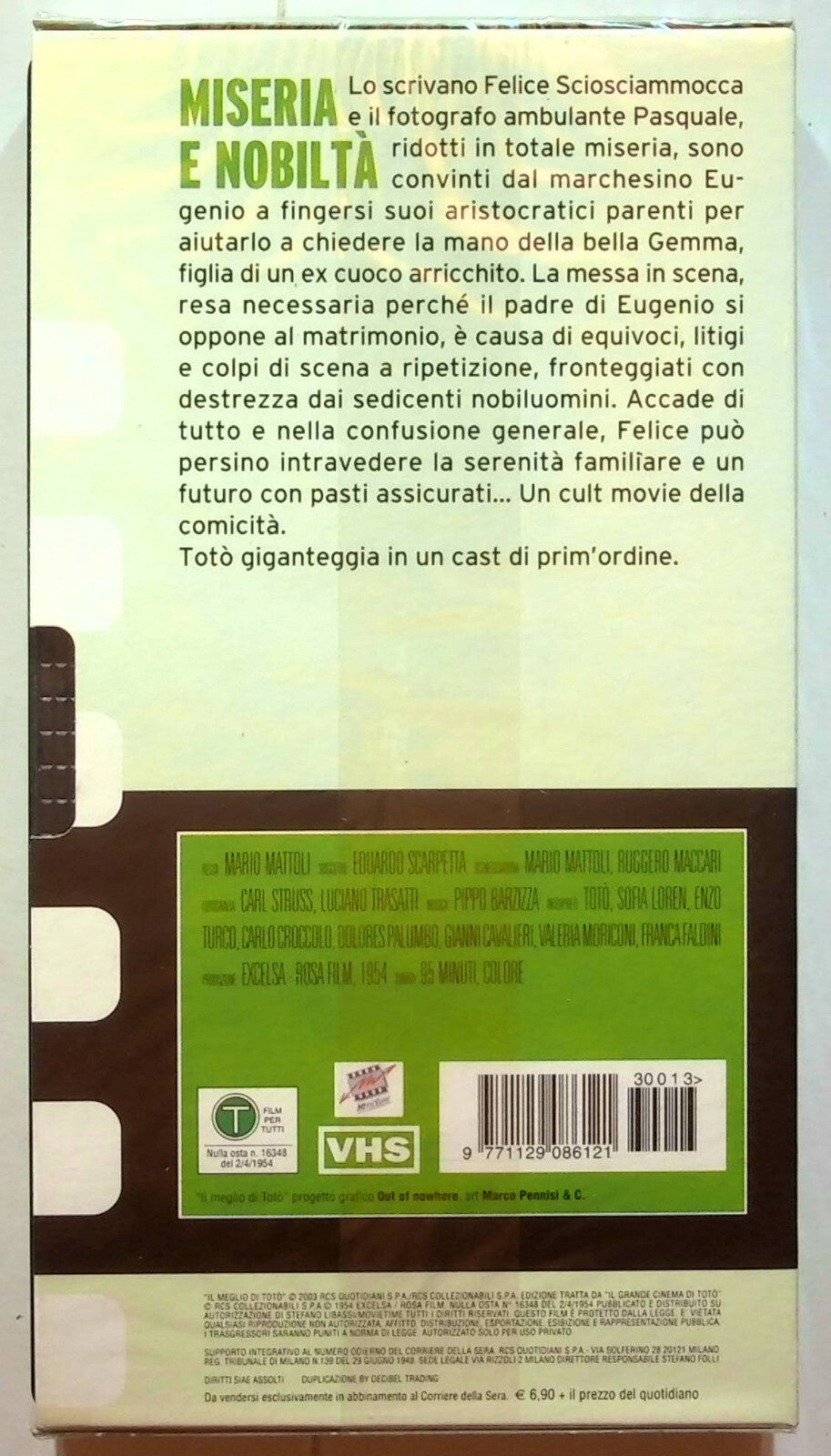 EBOND Miseria e Nobilta Editoriale VHS VH000561