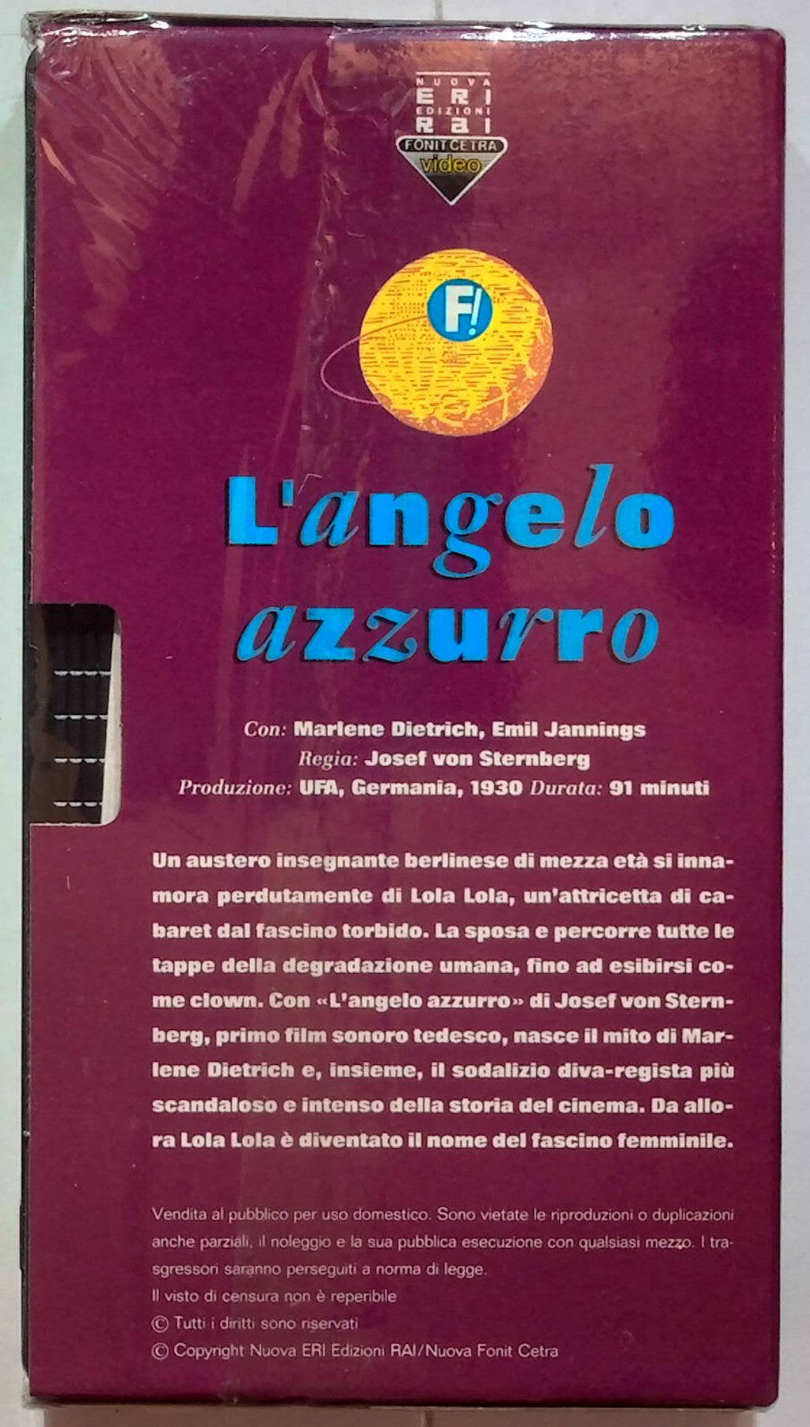 EBOND L'angelo Azzurro VHS VH000636