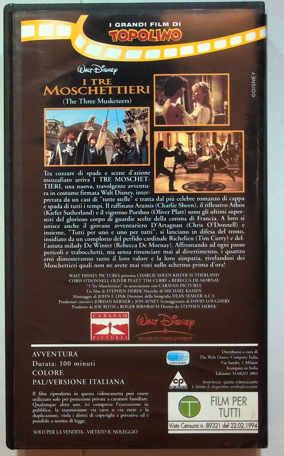 EBOND I Tre Moschettieri VHS VH000675