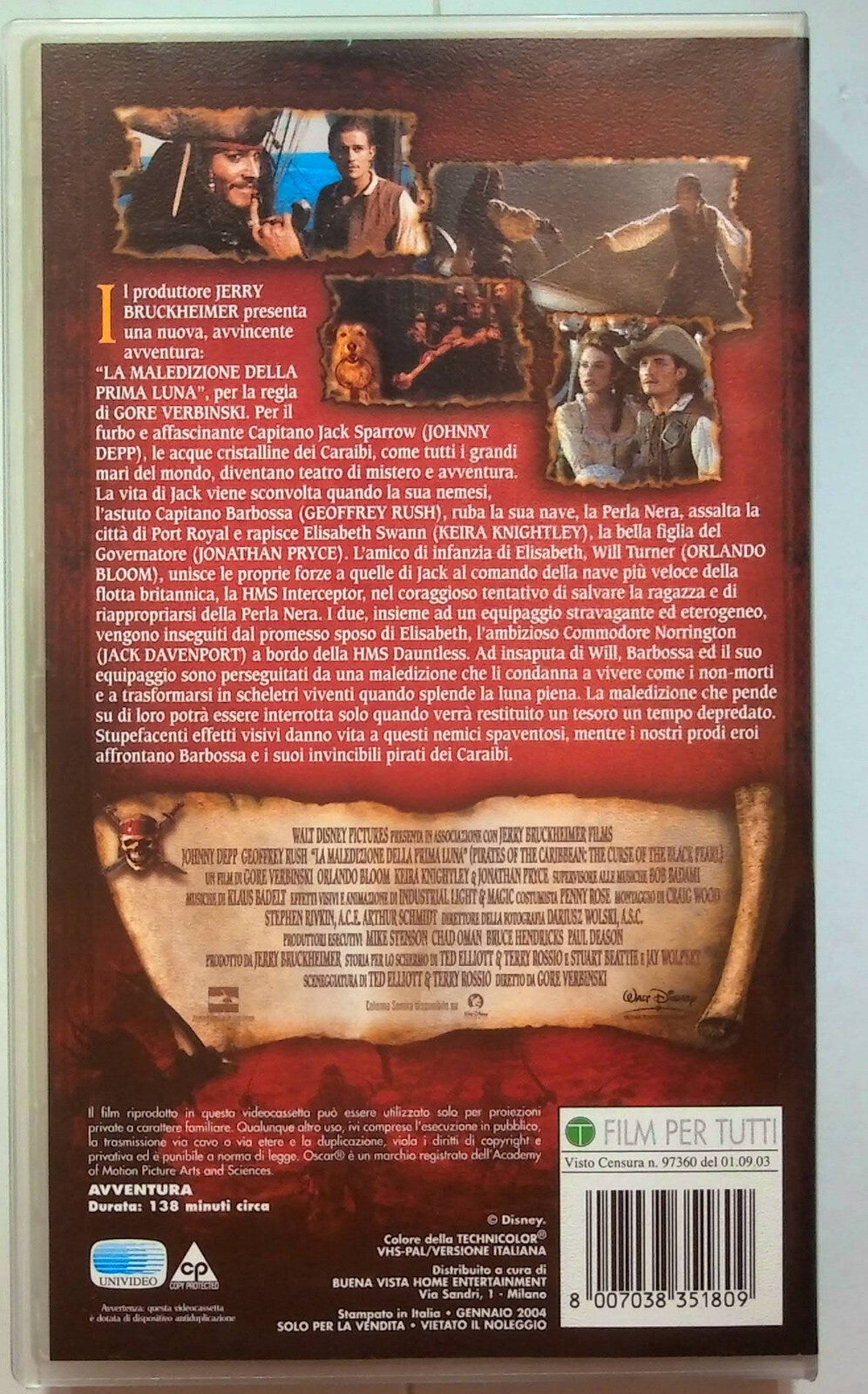 EBOND Pirati Dei Caraibi - La Maledizione Della Prima Luna VHS VH000679