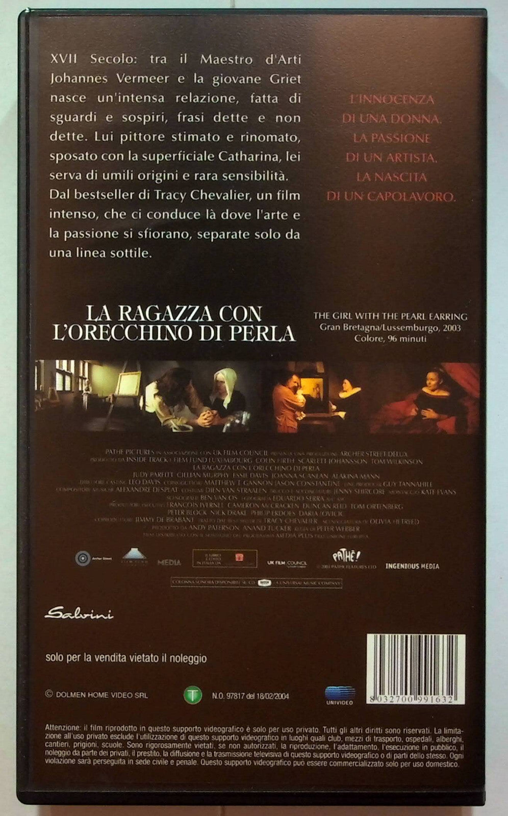 EBOND La Ragazza Con L'orecchino Di Perla VHS VH000704