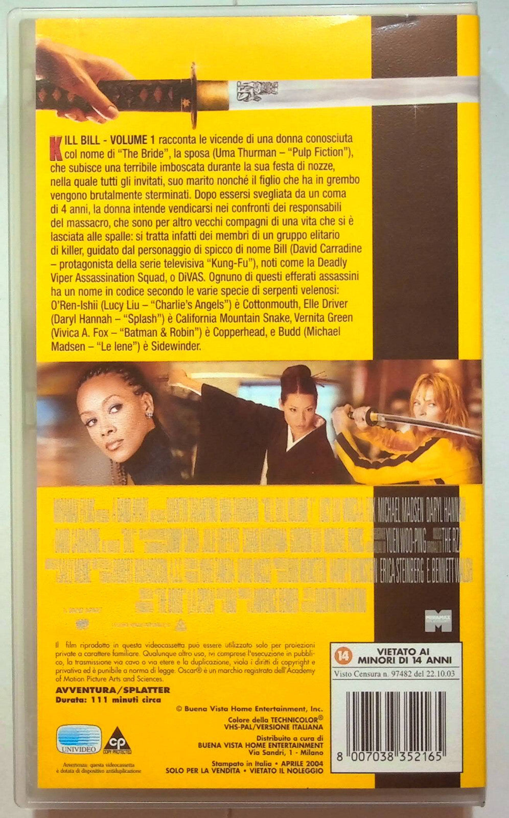 EBOND Kill Bill Volume 1 VHS VH000711