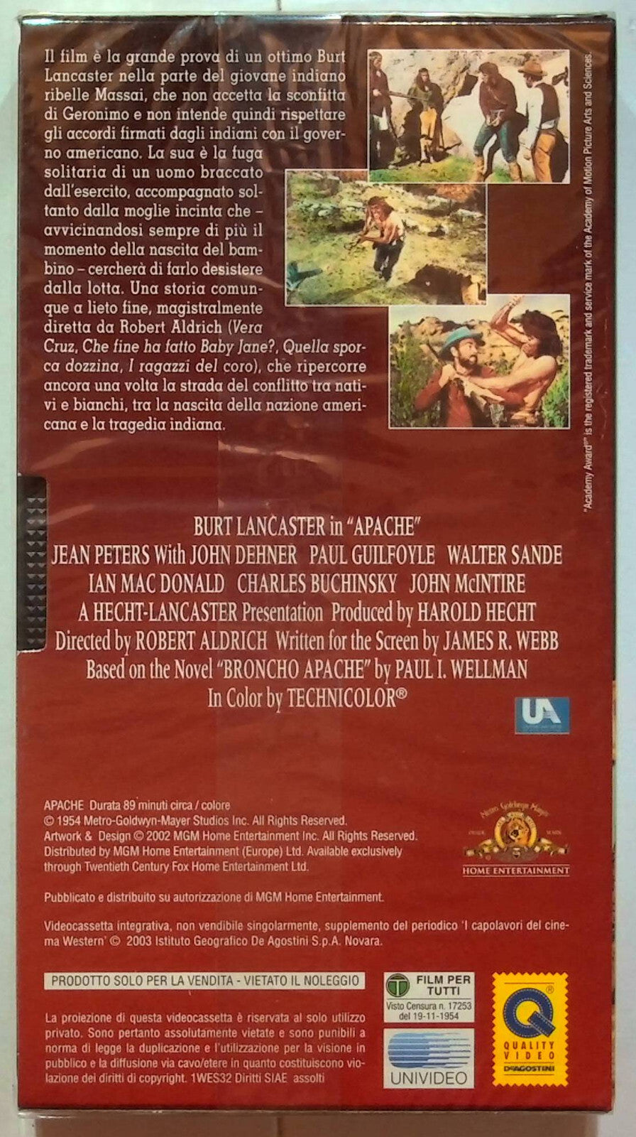 EBOND L'ultimo Apache Editoriale VHS VH000777