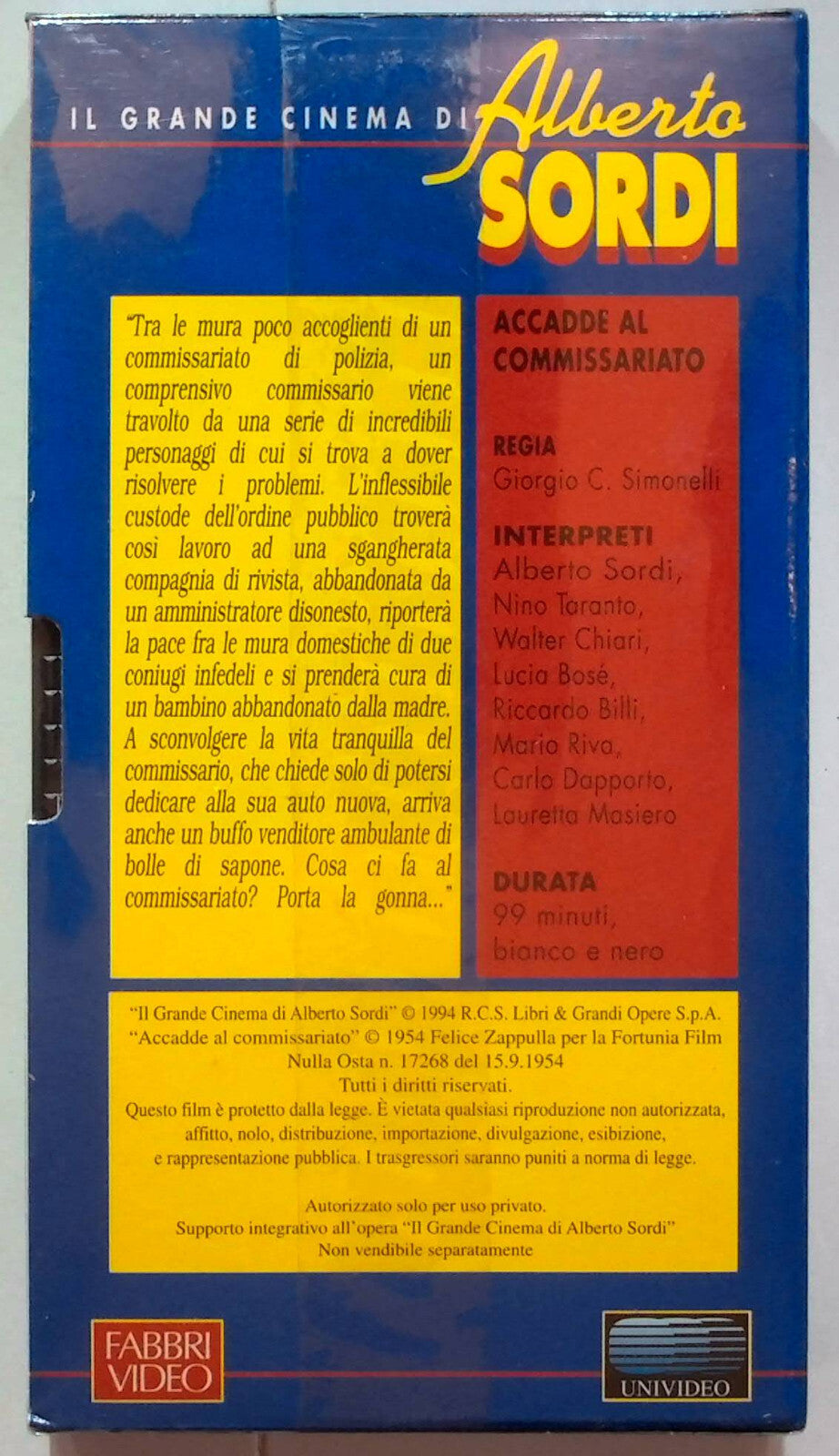 EBOND Accadde Al Commissariato - Editoriale VHS VH000866