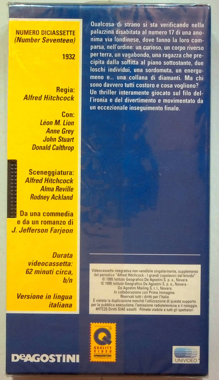 EBOND Numero Diciassette - Alfred Hitchcock Editoriale VHS VH000890