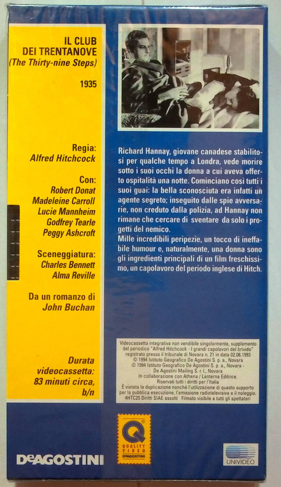 EBOND Il Club Del Trentanove - Alfred Hitchcock Editoriale VHS VH000918