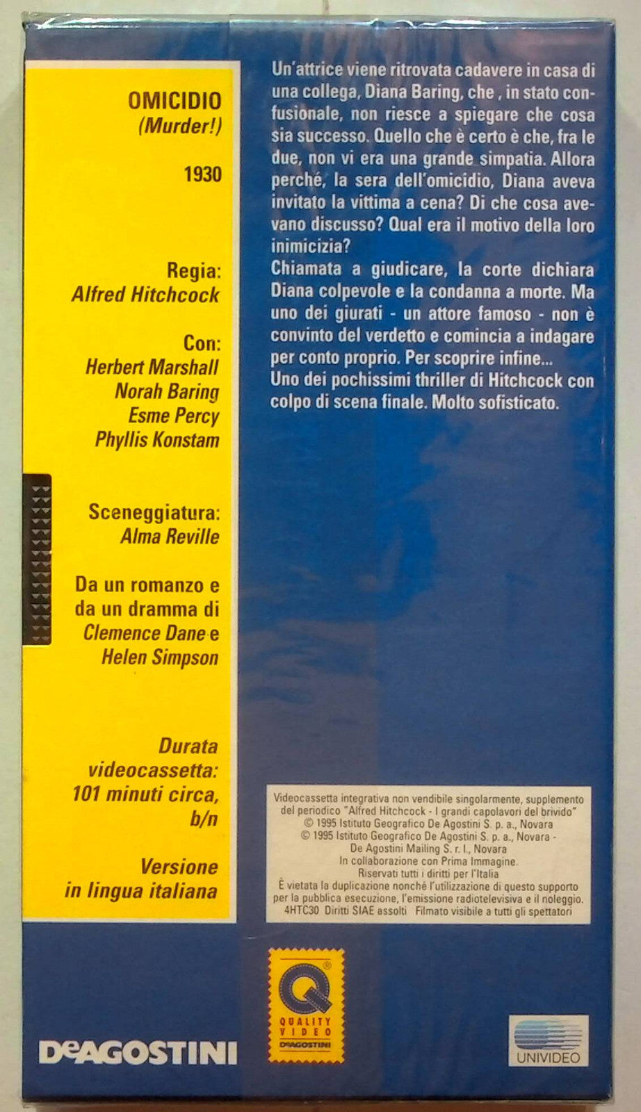 EBOND Omicidio! - Alfred Hitchcock Editoriale VHS VH000925