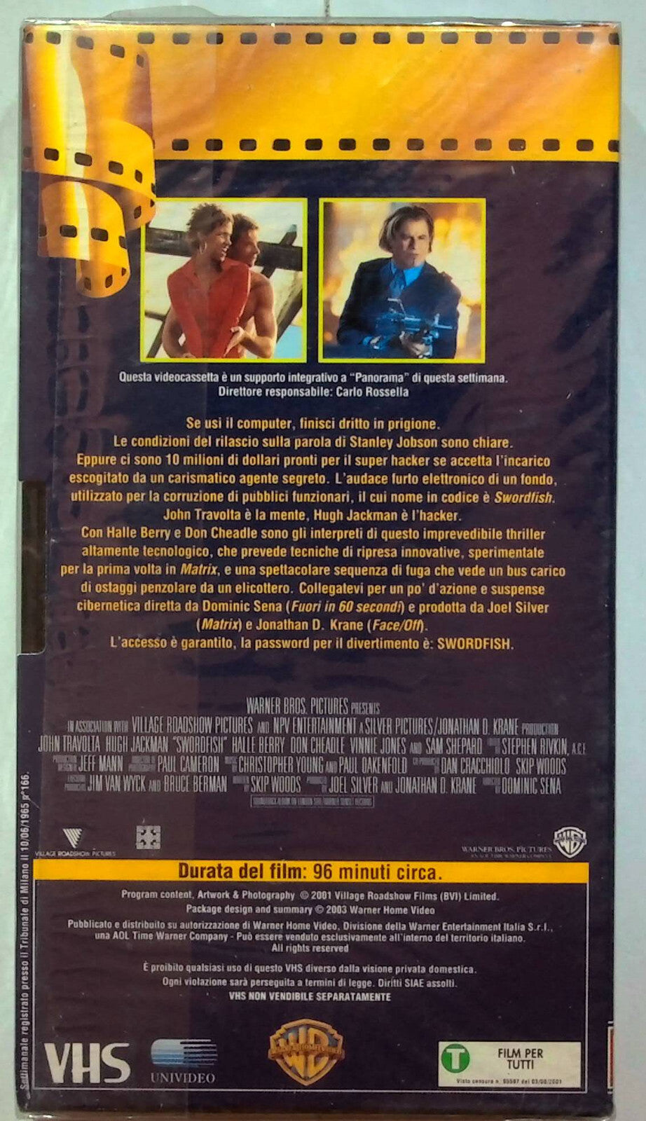 EBOND Codice Swordfish Editoriale VHS VH000932