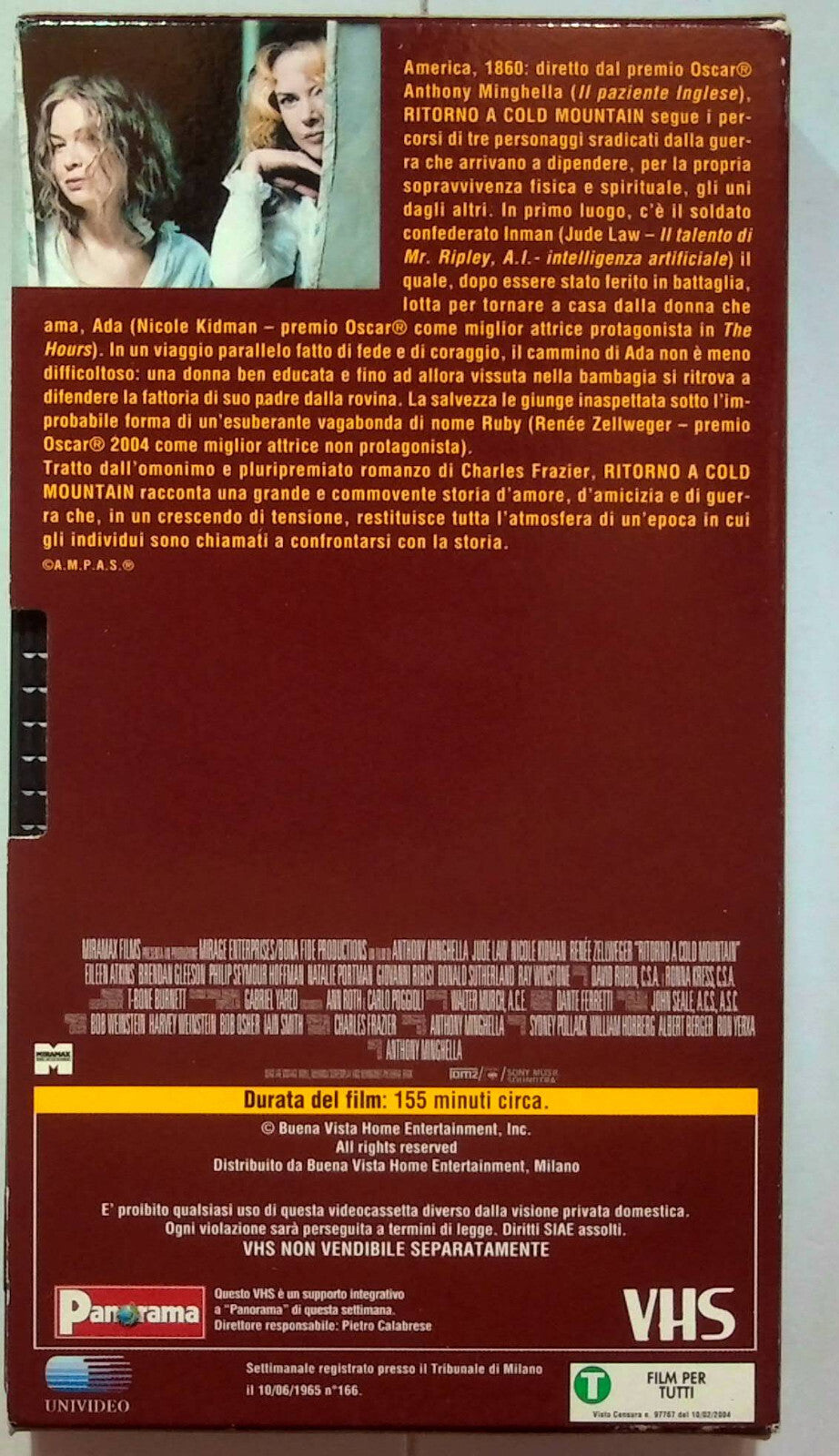 EBOND Ritorno a Cold Mountain Editoriale VHS VH000953