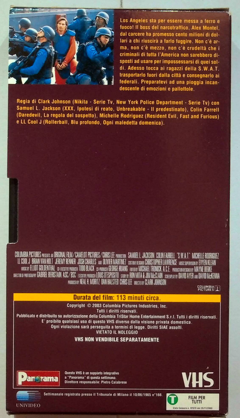 EBOND S.w.a.t. - Squadra Speciale Anticrimine Editoriale VHS VH000954