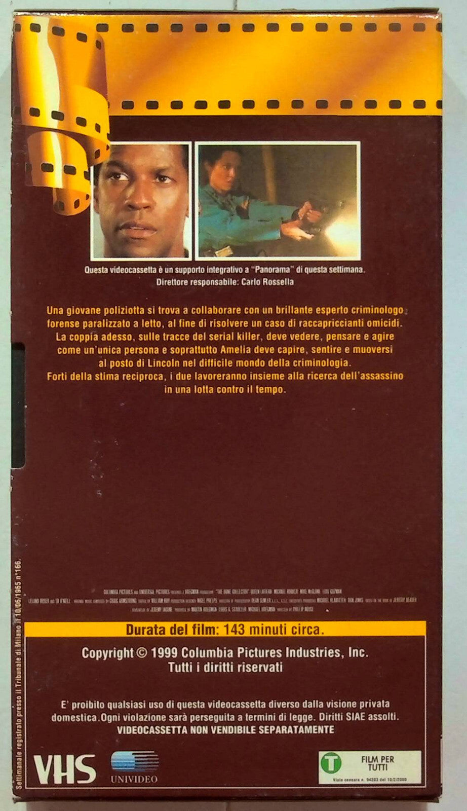 EBOND Il Collezionista Di Ossa Editoriale VHS VH000985