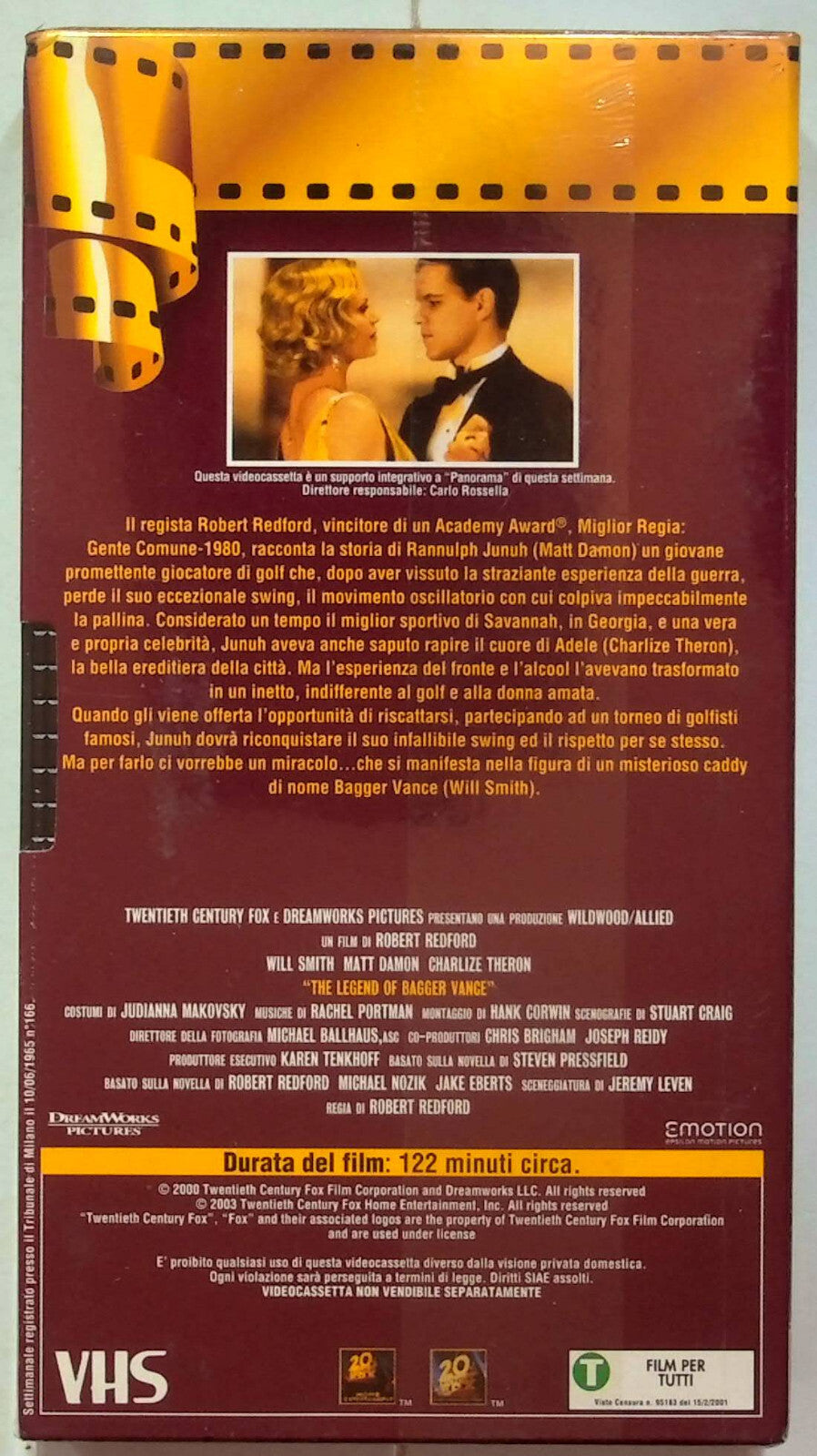 EBOND La Leggenda Di Bagger Vance Editoriale VHS VH001018