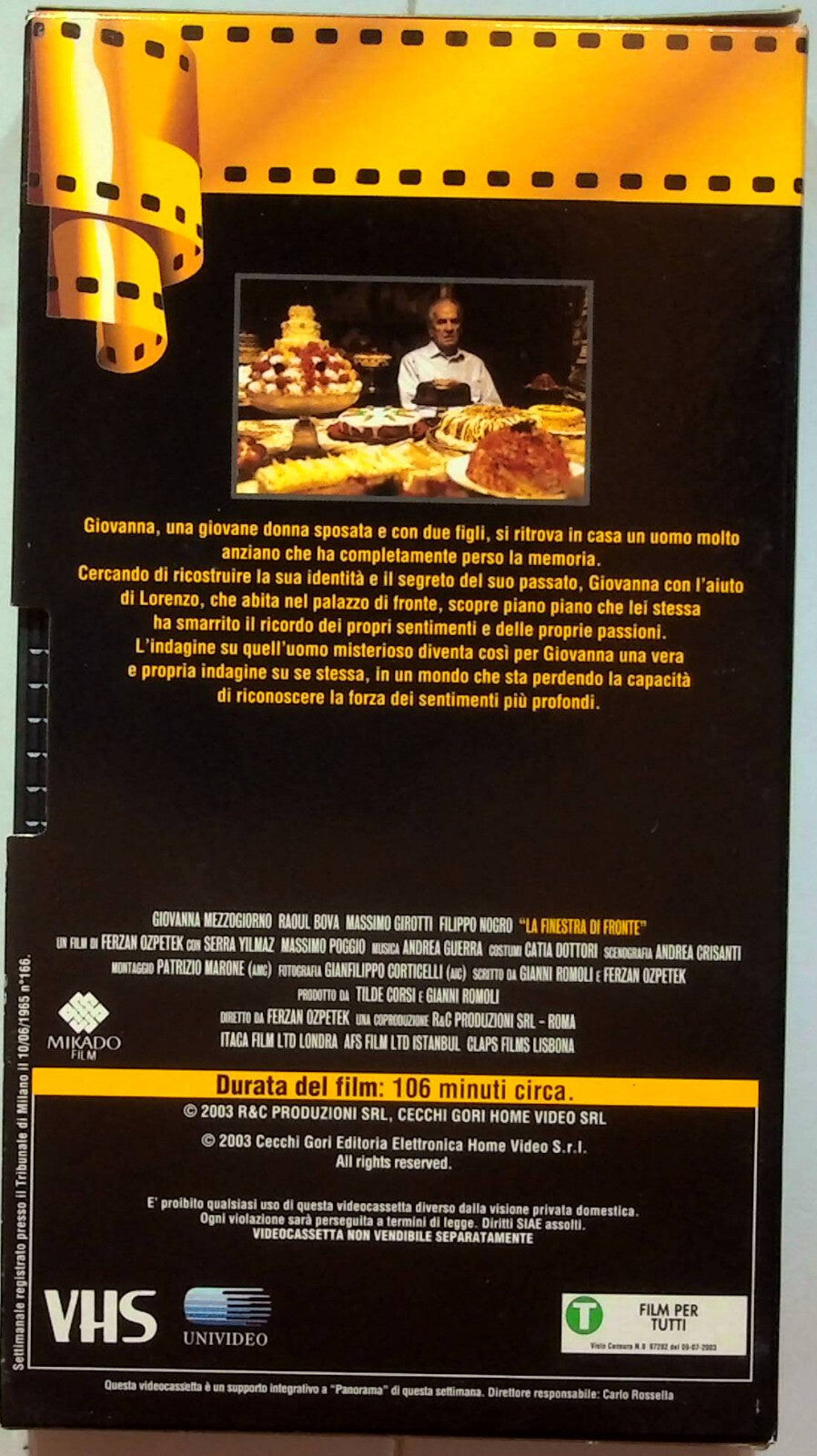 EBOND La Finestra Di Fronte Editoriale VHS VH001039