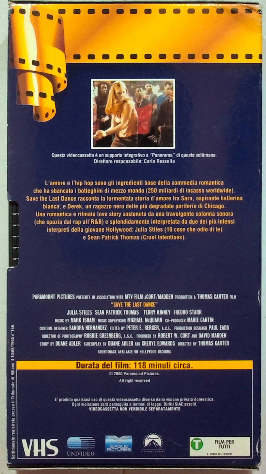 EBOND Save The Last Dance Editoriale VHS VH001066