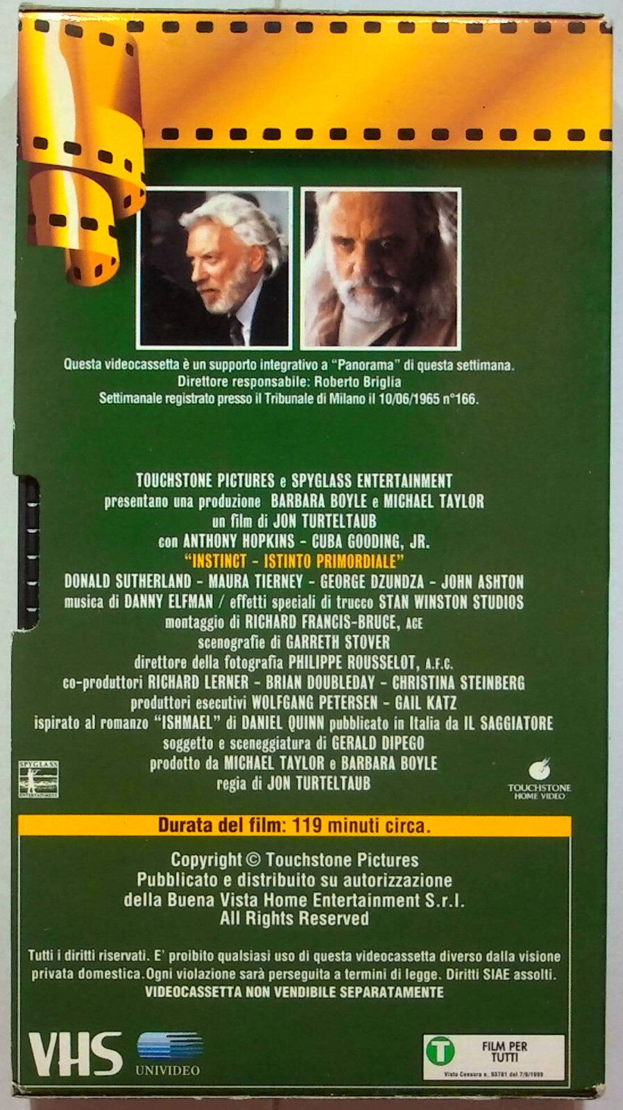 EBOND Instinct - Istinto Primordiale Editoriale VHS VH001082