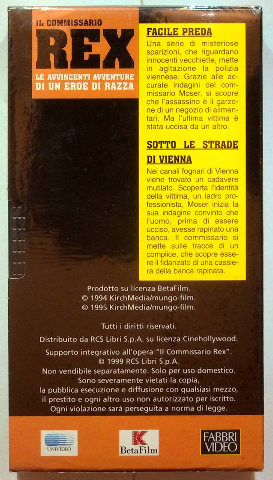 EBOND Rex - Facile Preda - Sotto Le Strade Di Vienna - Editoriale VHS VH001119