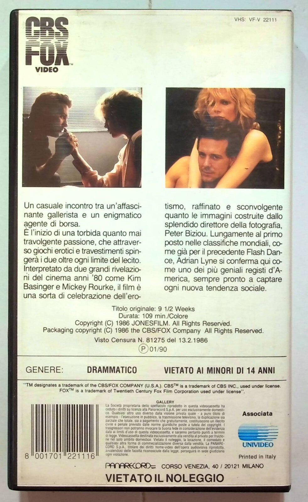 EBOND 9 Settimane e ½ VHS VH001185