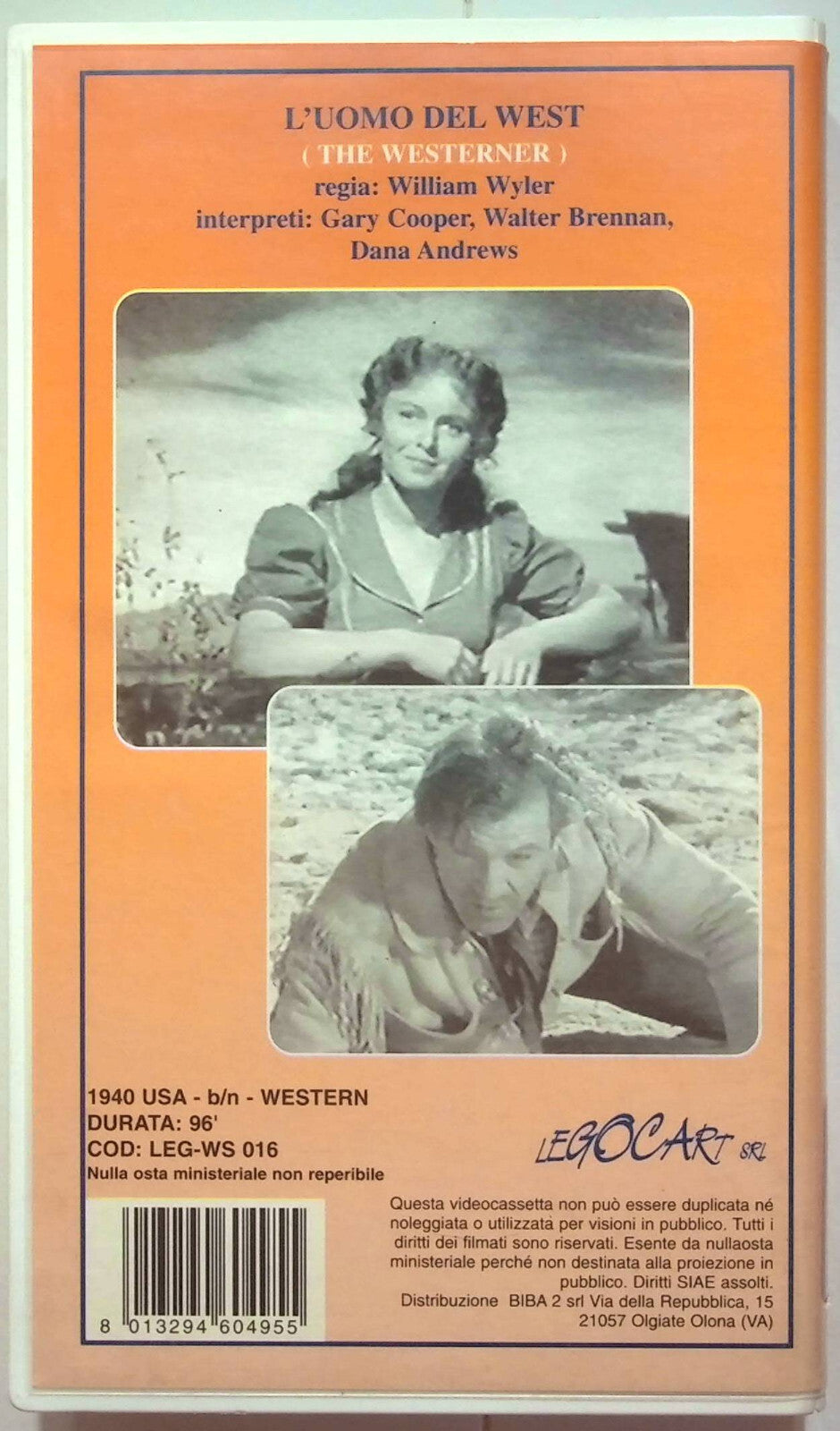 EBOND L'uomo Del West VHS VH001213