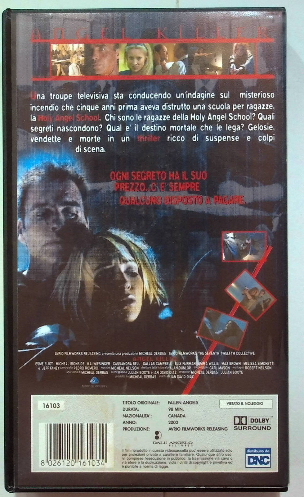 EBOND Angel Killer VHS VH001231