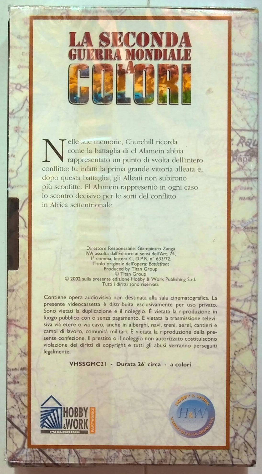 EBOND La Seconda Guerra Mondiale El Alamein:deserto Di Fuoco Edit. VHS VH001282