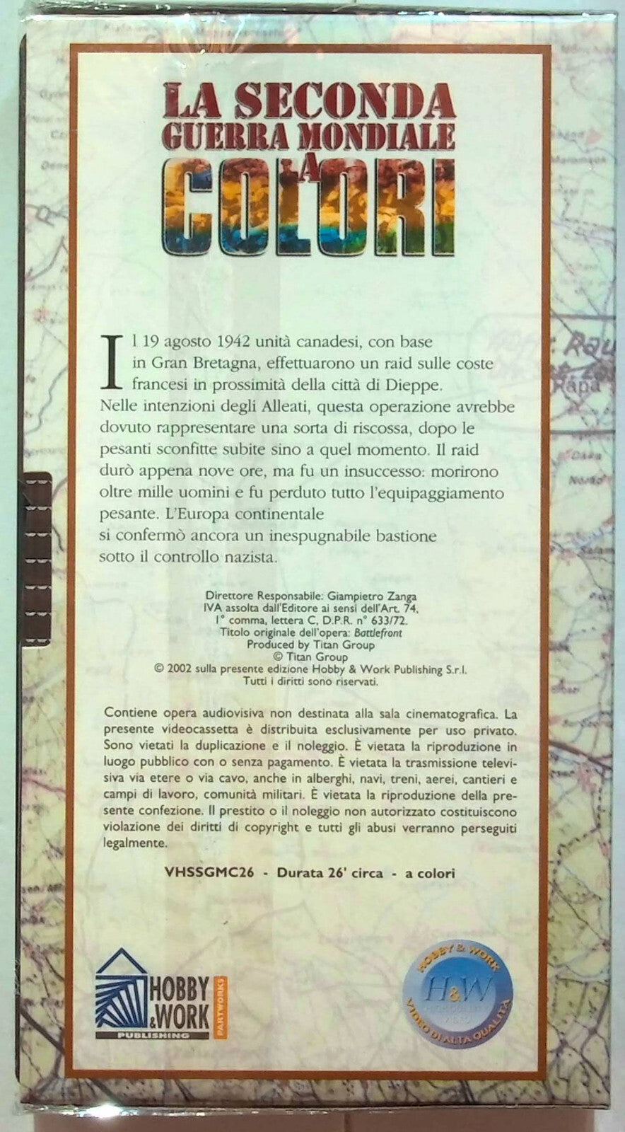 EBOND La Seconda Guerra Mondiale Inferno Su Dieppe Editoriale VHS VH001305