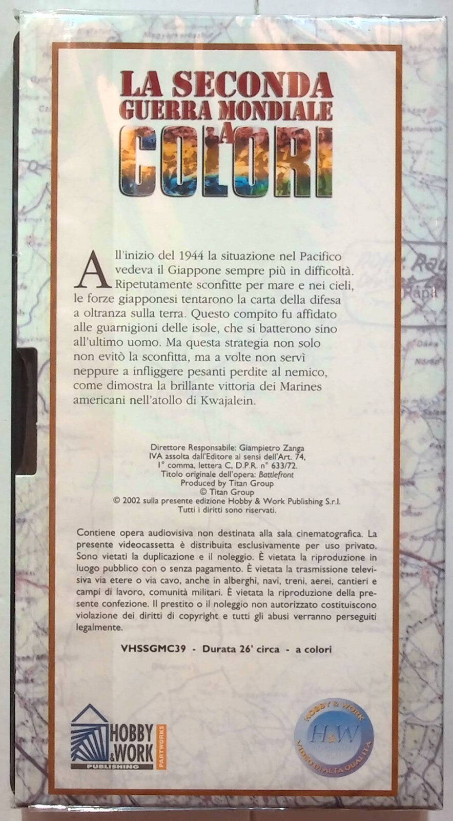 EBOND La Seconda Guerra Mondiale Kwajalein Editoriale VHS VH001308