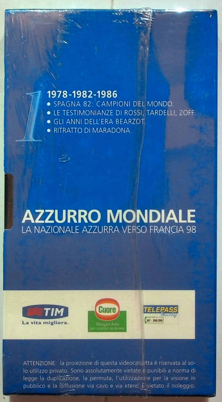 EBOND La Nazionale Azzurra Verso Francia 98 Volume 1 Editoriale VHS VH001382