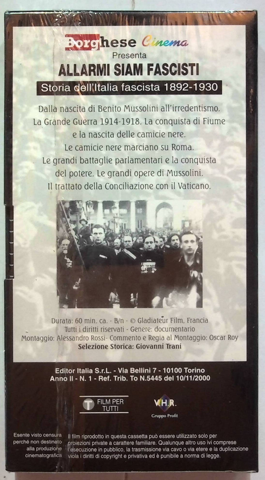 EBOND Storia Dell'italia Fascista Volume 1 Editoriale VHS VH001417