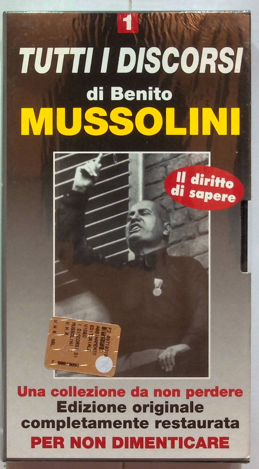 EBOND Tutti I Discorsi Di Benito Mussolini Volume 1 Editoriale VHS VH001423