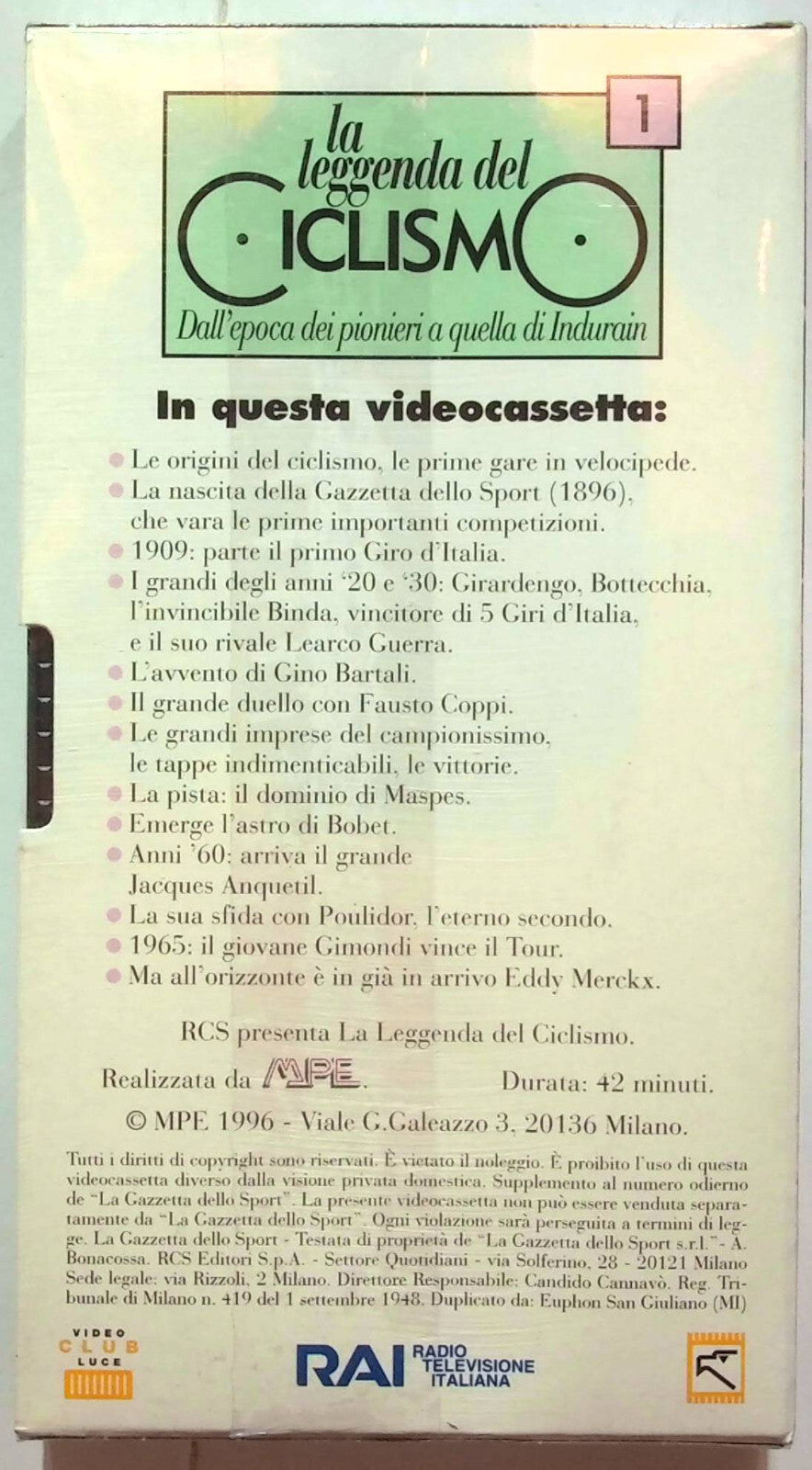 EBOND La Leggenda Del Ciclismo Volome 1 Editorialevhs VH001440