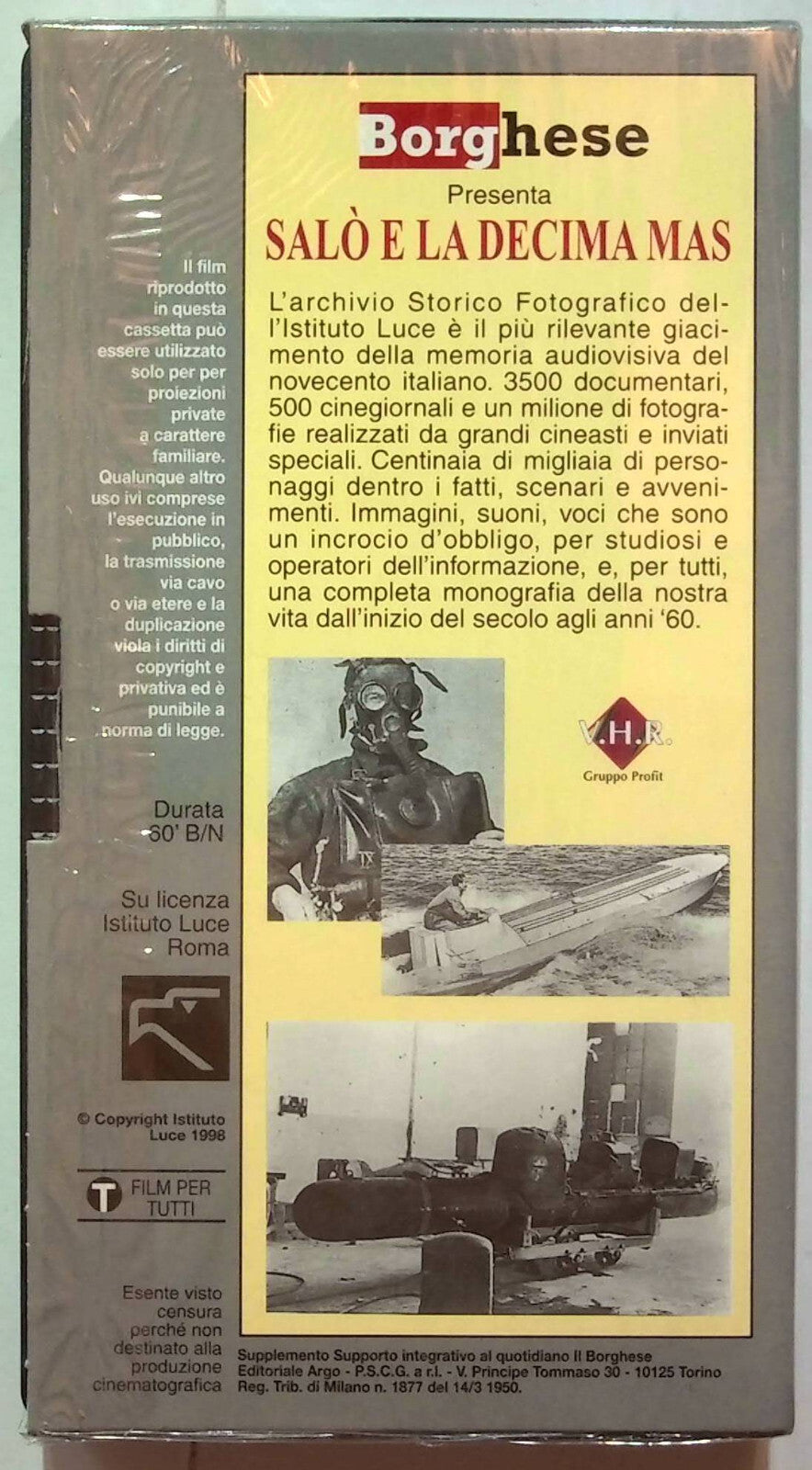 EBOND Salo' E La Decima Mas Volume 1 Editoriale VHS VH001455