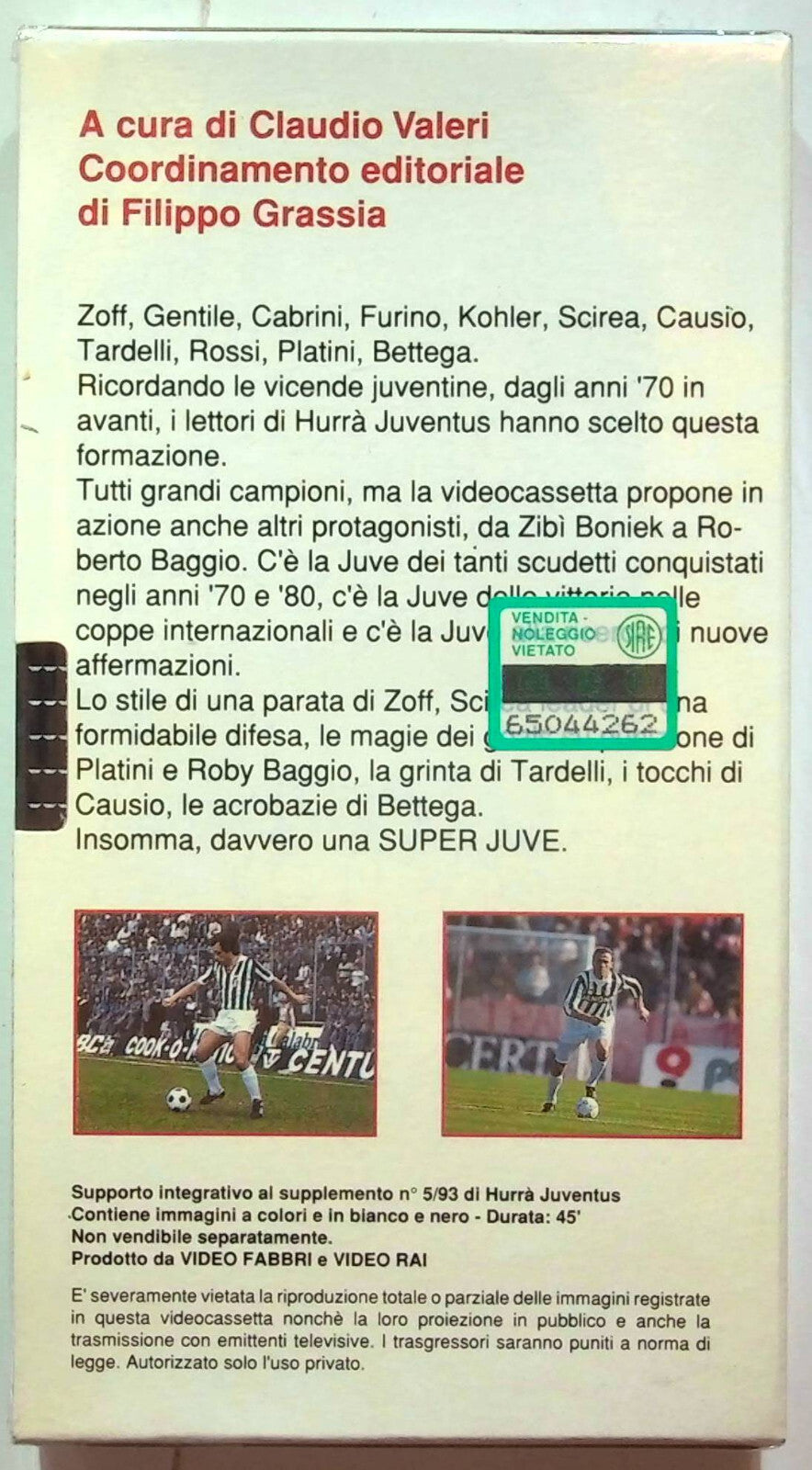 EBOND Hurra' Juventus - I Piu Grandi Editoriale VHS VH001464