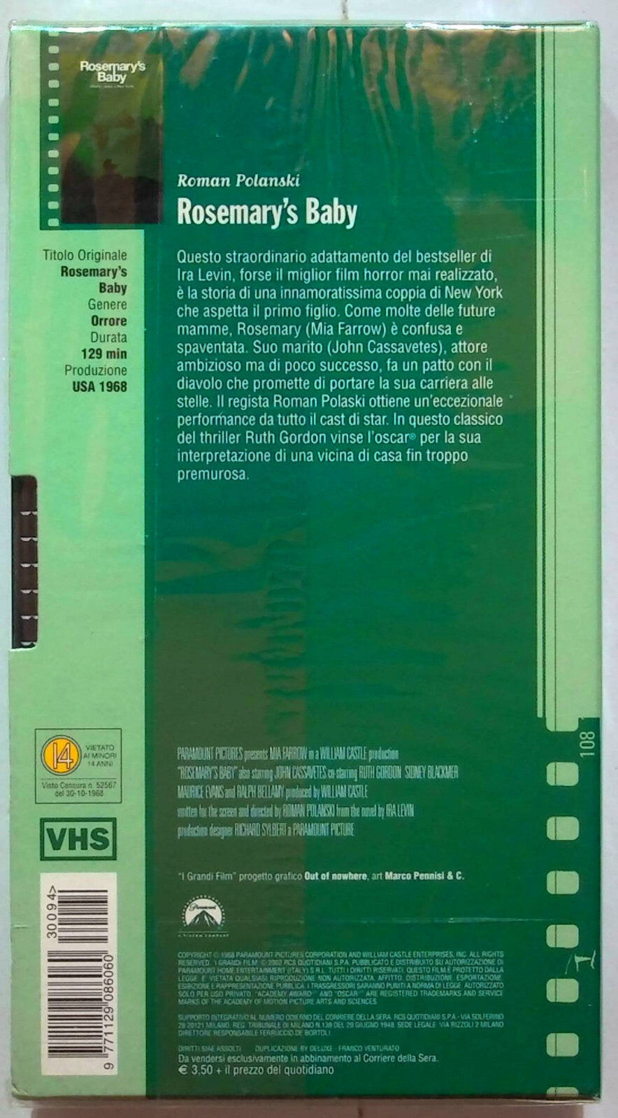 EBOND Rosemary's Baby - Nastro Rosso a New York Editoriale VHS VH001522