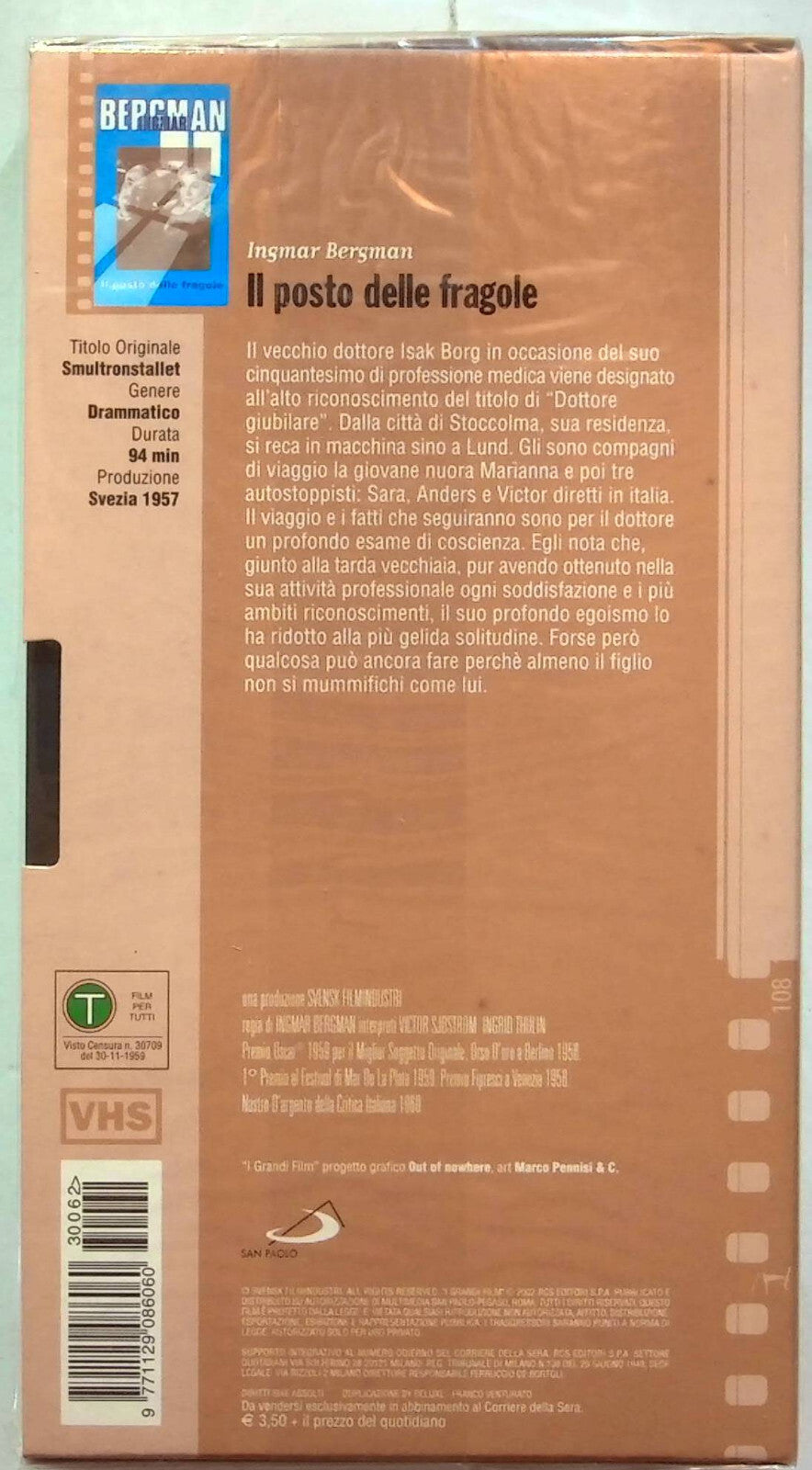 EBOND Il Posto Delle Fragole Editoriale VHS VH001527