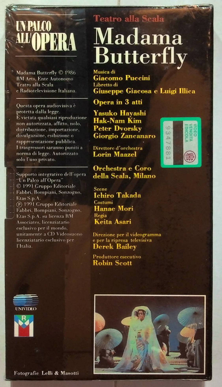 EBOND Un Palco All'opera - Madama Batterfly Editoriale VHS VH001617