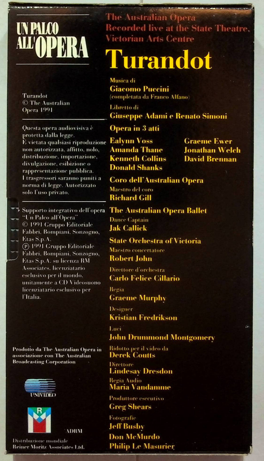 EBOND Un Palco All'opera - Turandot Editoriale VHS VH001622