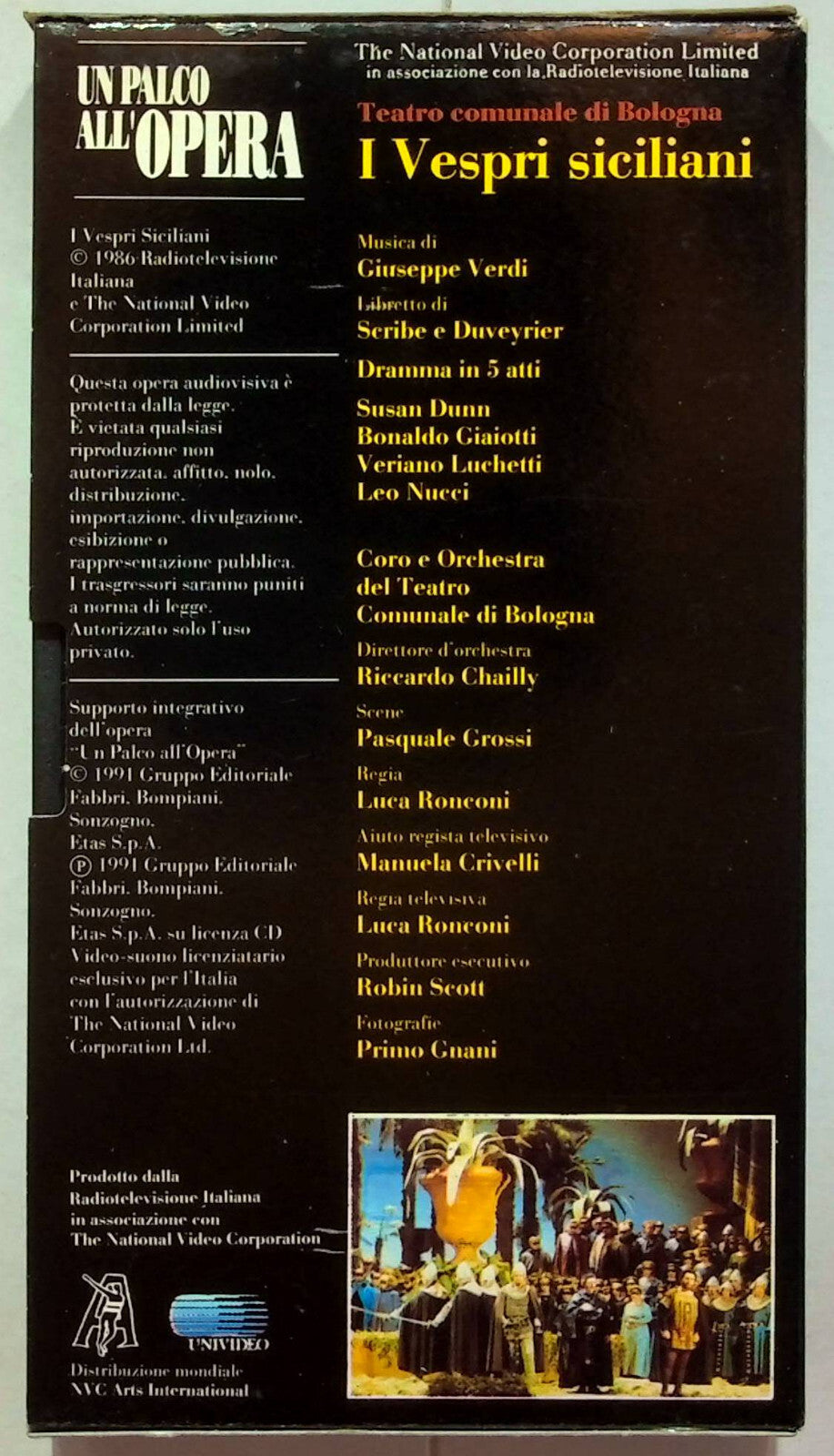 EBOND Un Palco All'opera - I Vespri Siciliani Editoriale VHS VH001628